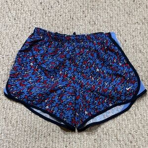 Nike Kids Blue and Red Patterned Shorts